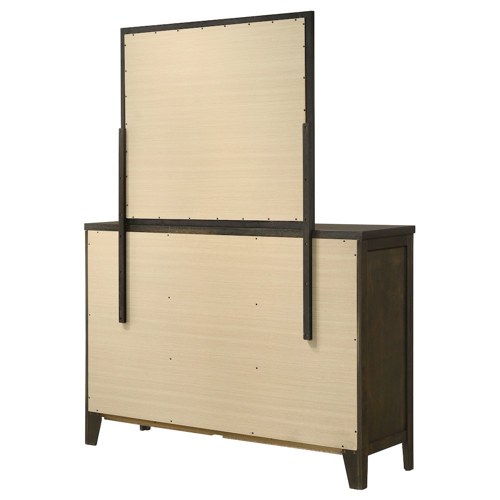 Wilkes 6-drawer Dresser and Mirror Dark Cocoa. Picture 8