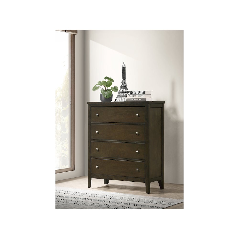 Wilkes 4-drawer Chest of Drawers Dark Cocoa. Picture 10