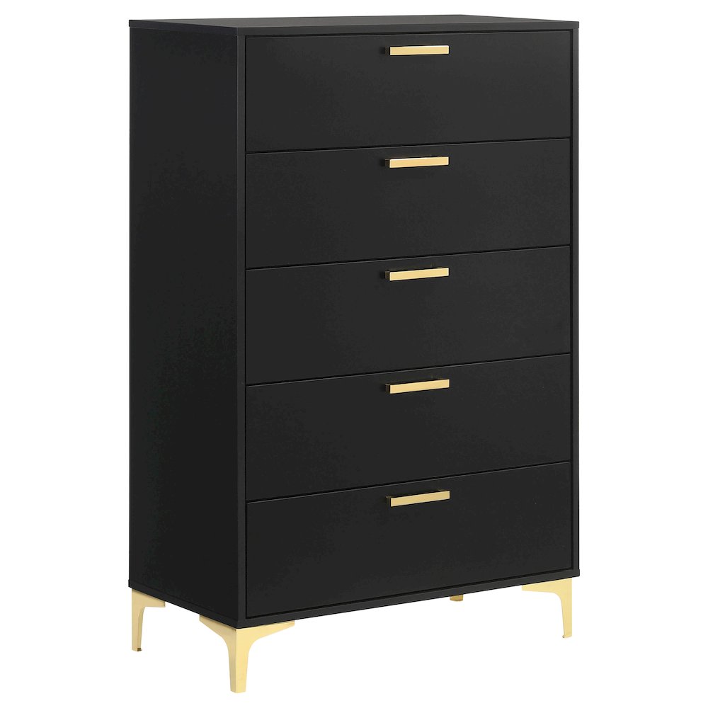 Kendall 5-piece California King Bedroom Set Black. Picture 10