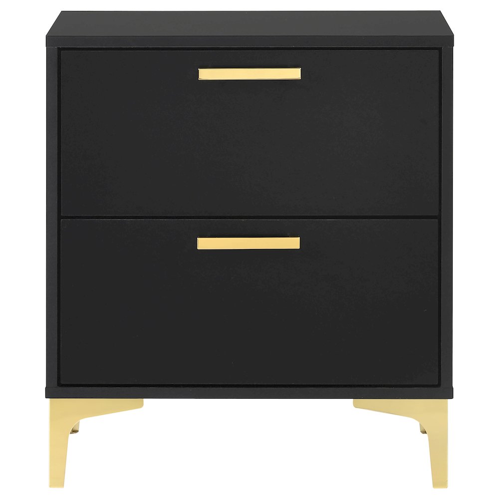 Kendall 2-drawer Nightstand Black. Picture 3