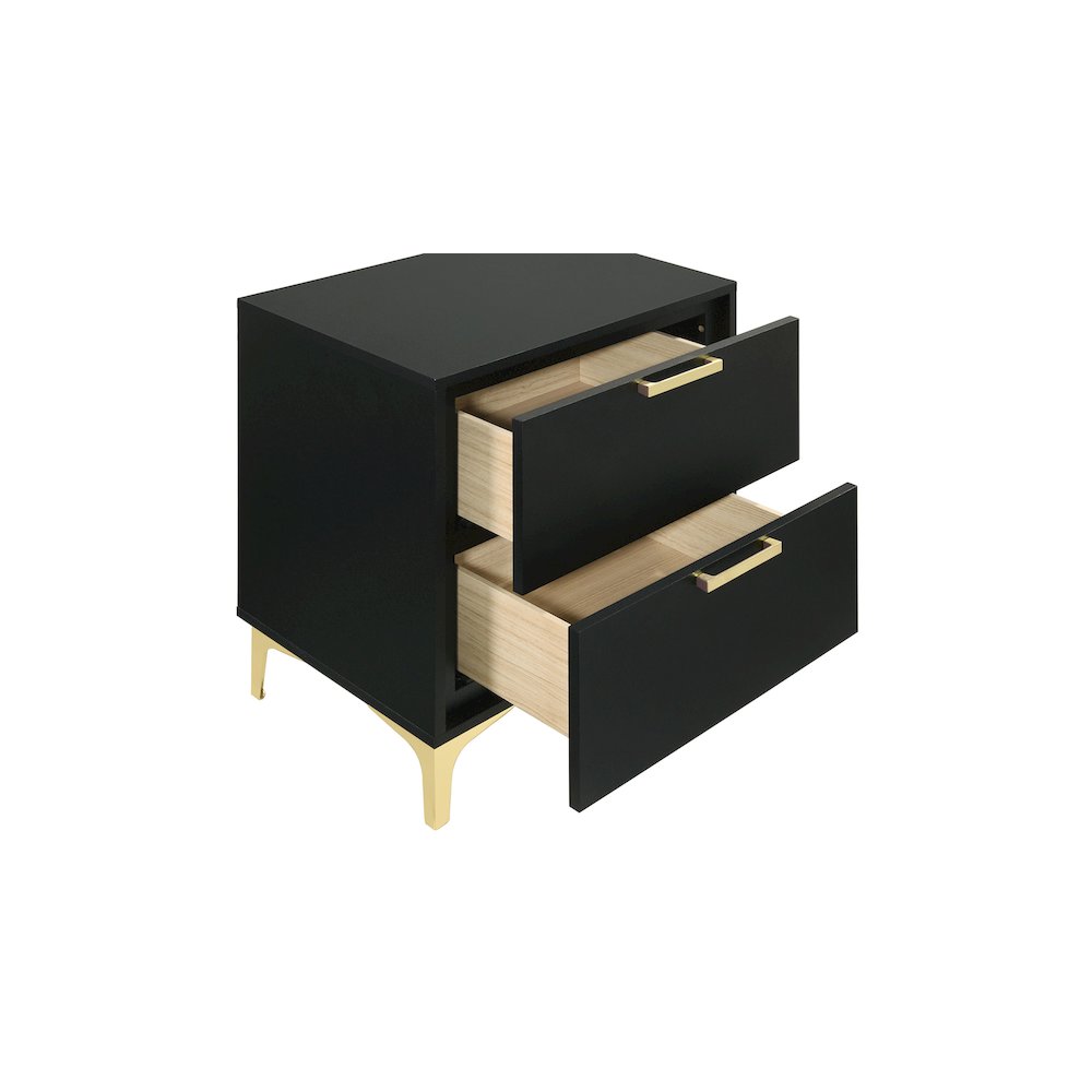 Kendall 2-drawer Nightstand Black. Picture 13