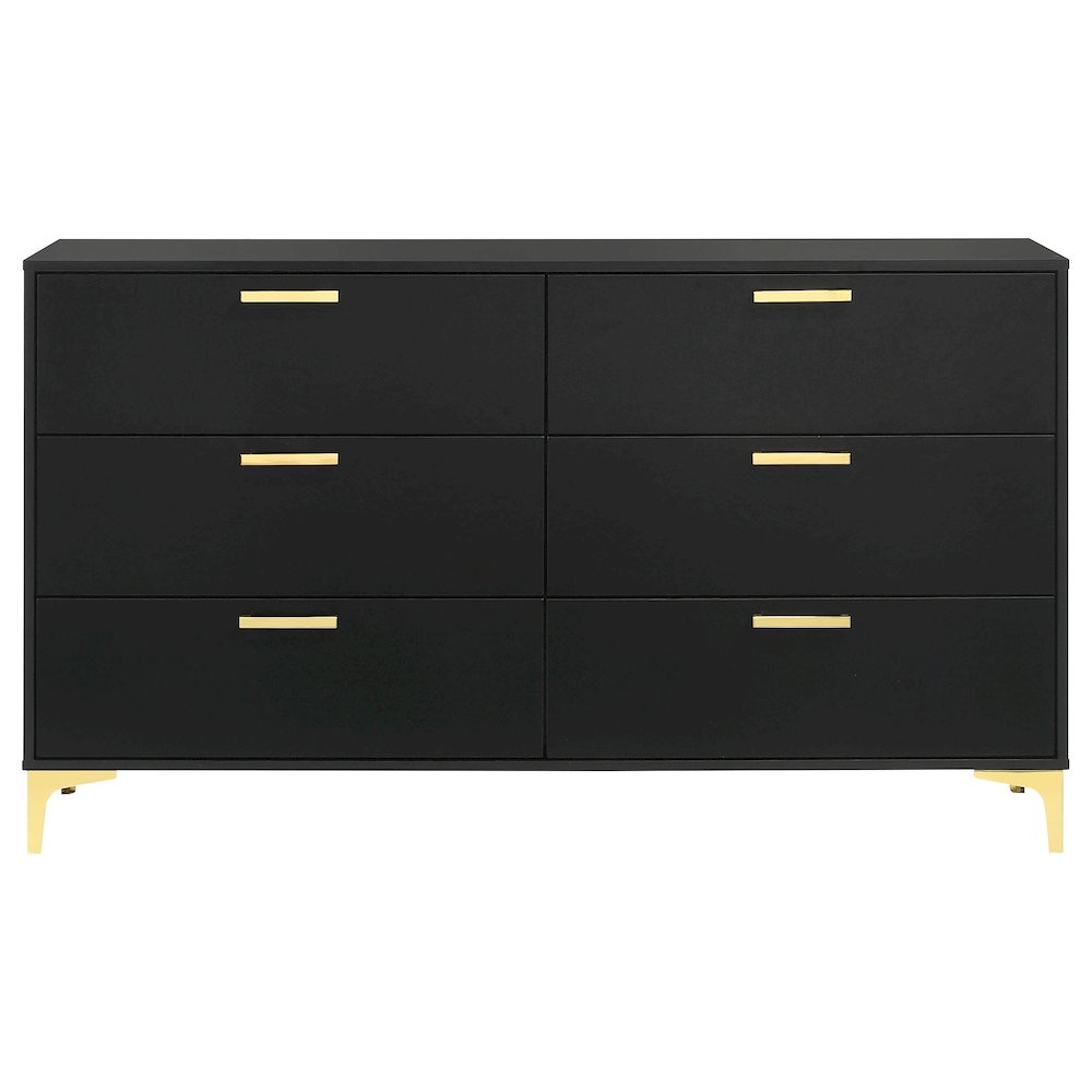 Kendall 6-drawer Dresser Black. Picture 3