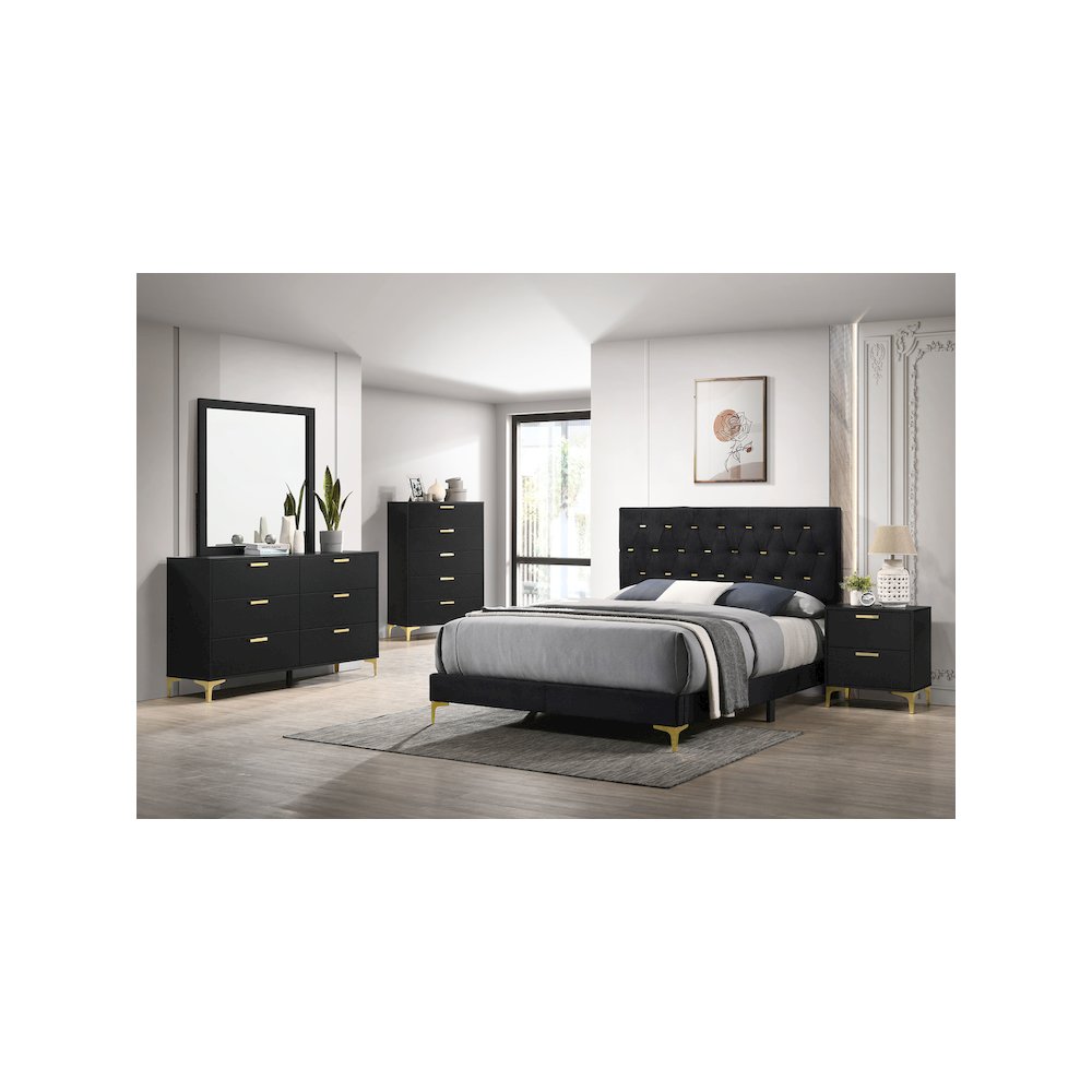 Kendall 5-drawer Bedroom Chest Black. Picture 9