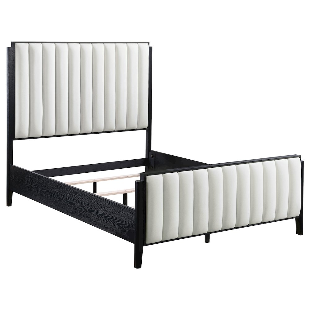 Brookmead 60-inch Upholstered California King Bed Black. Picture 1