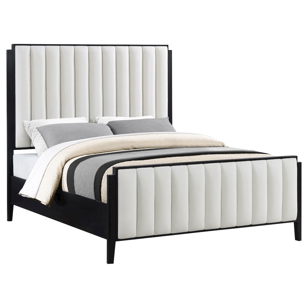 Brookmead 60-inch Upholstered California King Bed Black. Picture 3