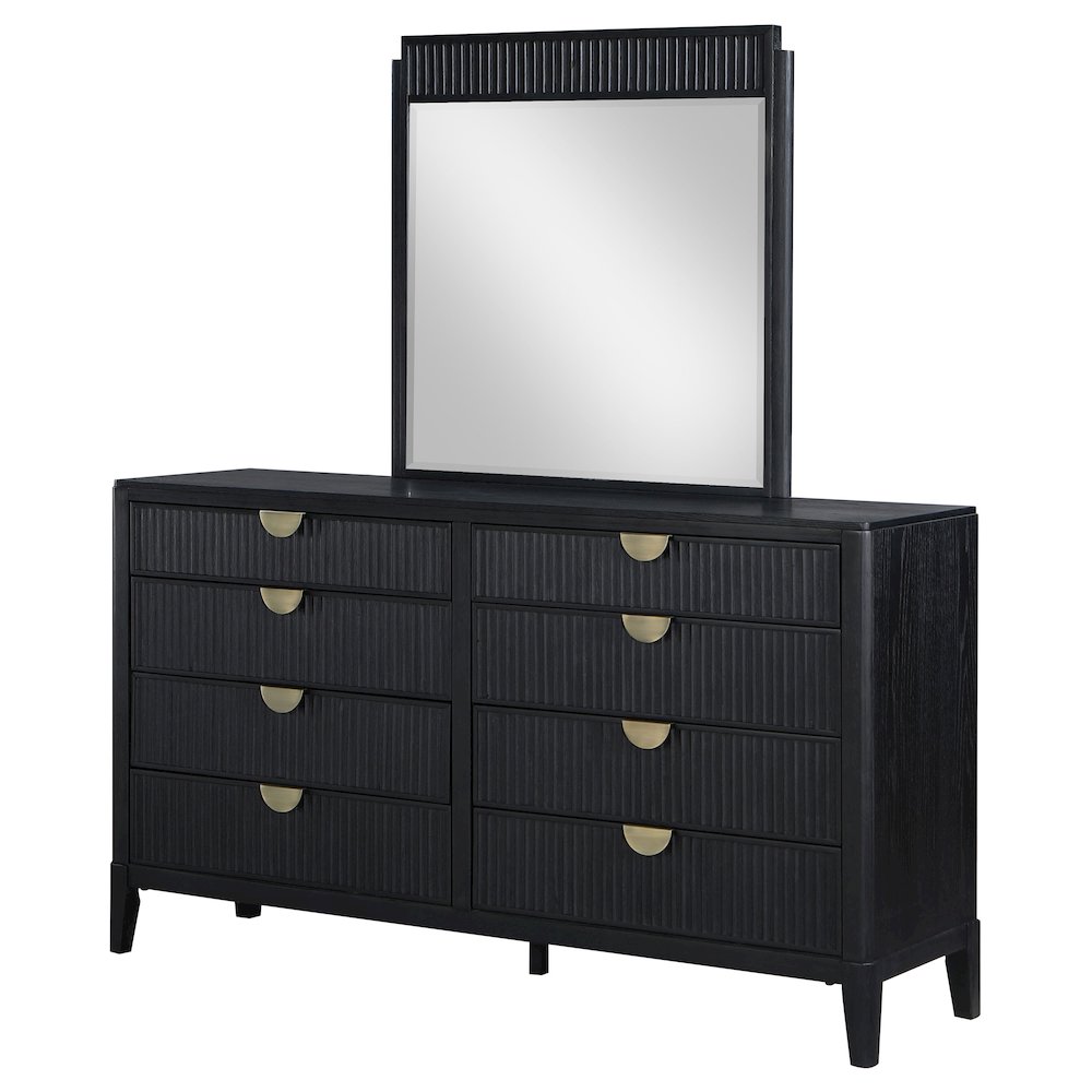 Brookmead 8-drawer Dresser with Mirror Black. Picture 4