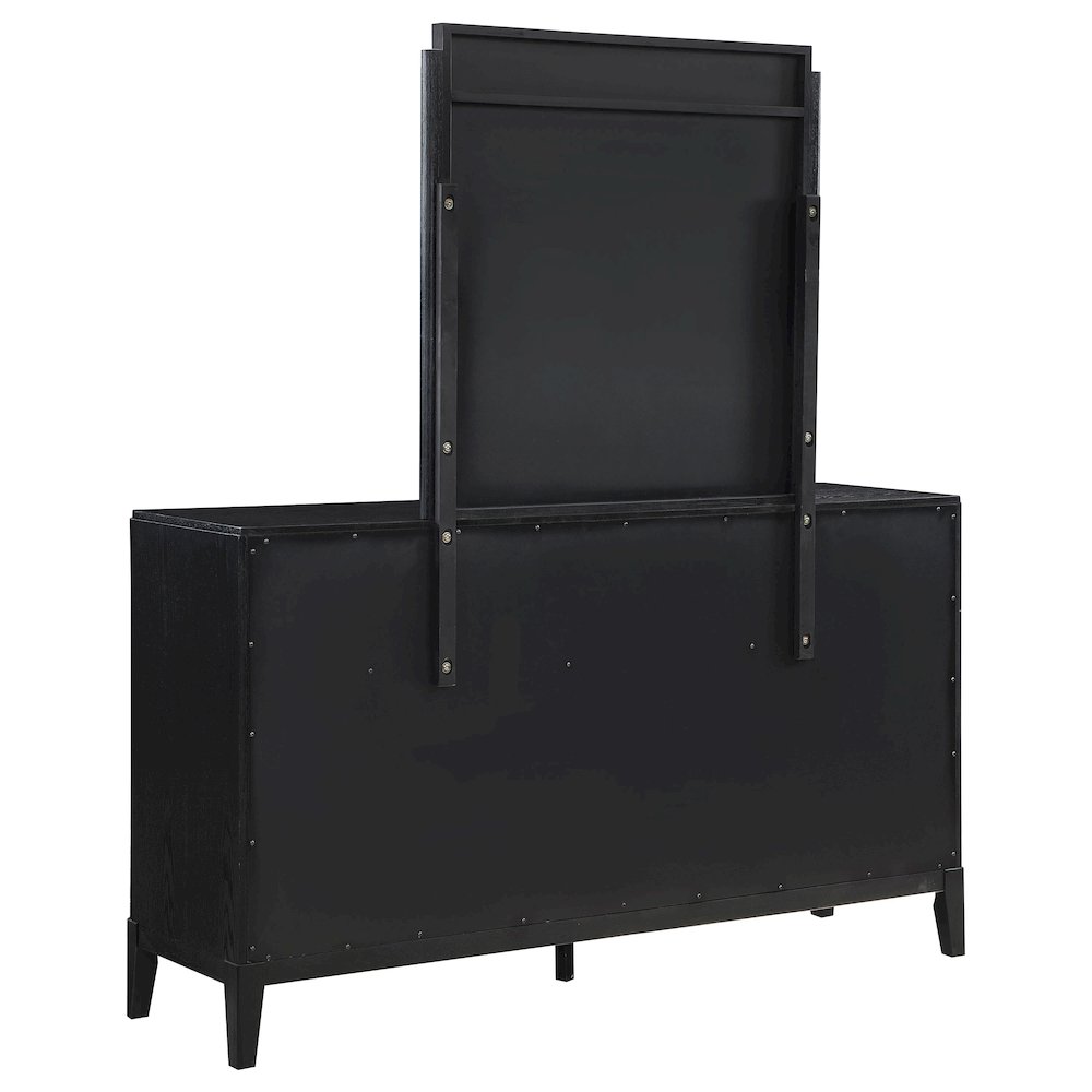 Brookmead 8-drawer Dresser with Mirror Black. Picture 6