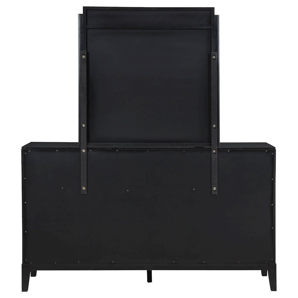 Brookmead 8-drawer Dresser with Mirror Black. Picture 7
