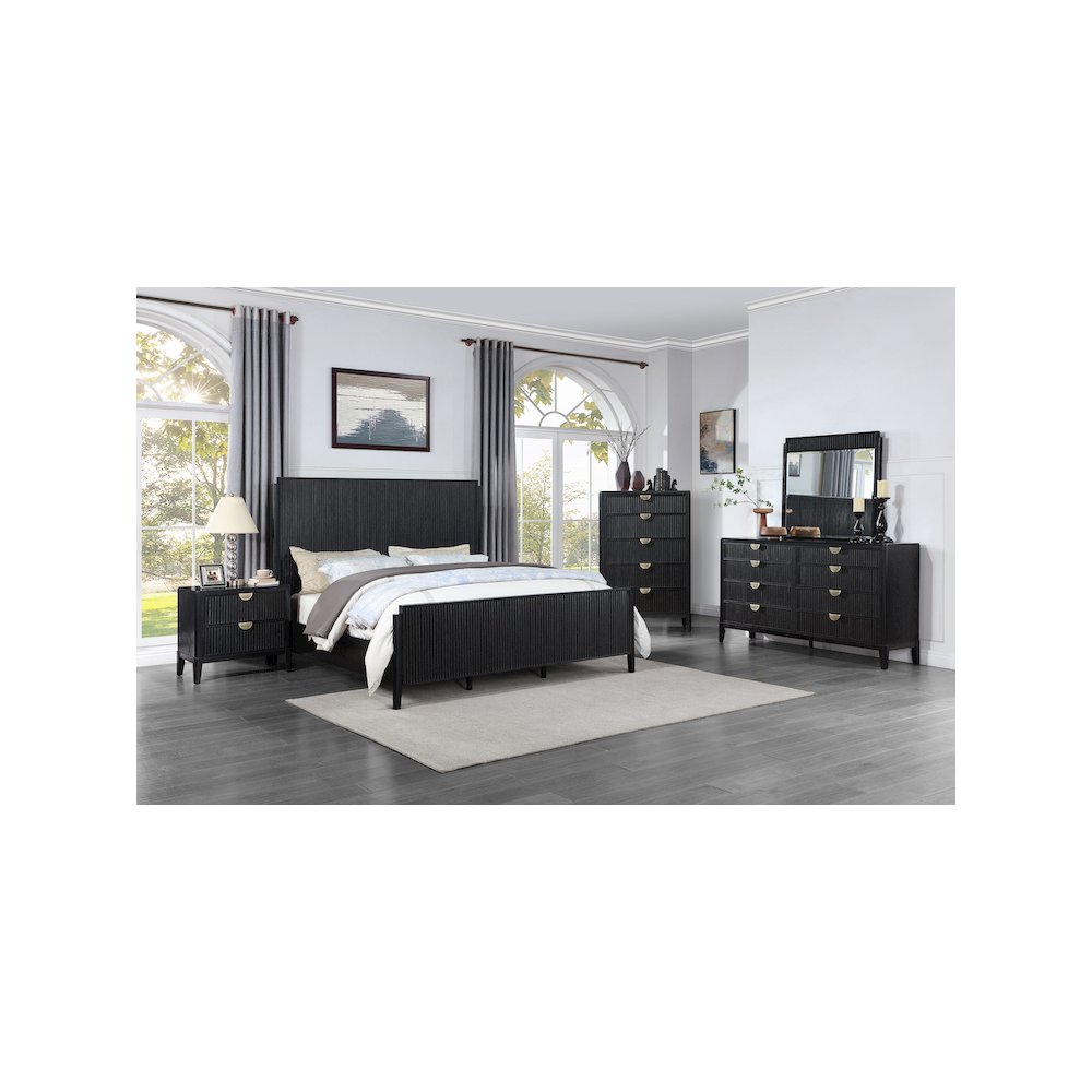 Brookmead 8-drawer Dresser with Mirror Black. Picture 12