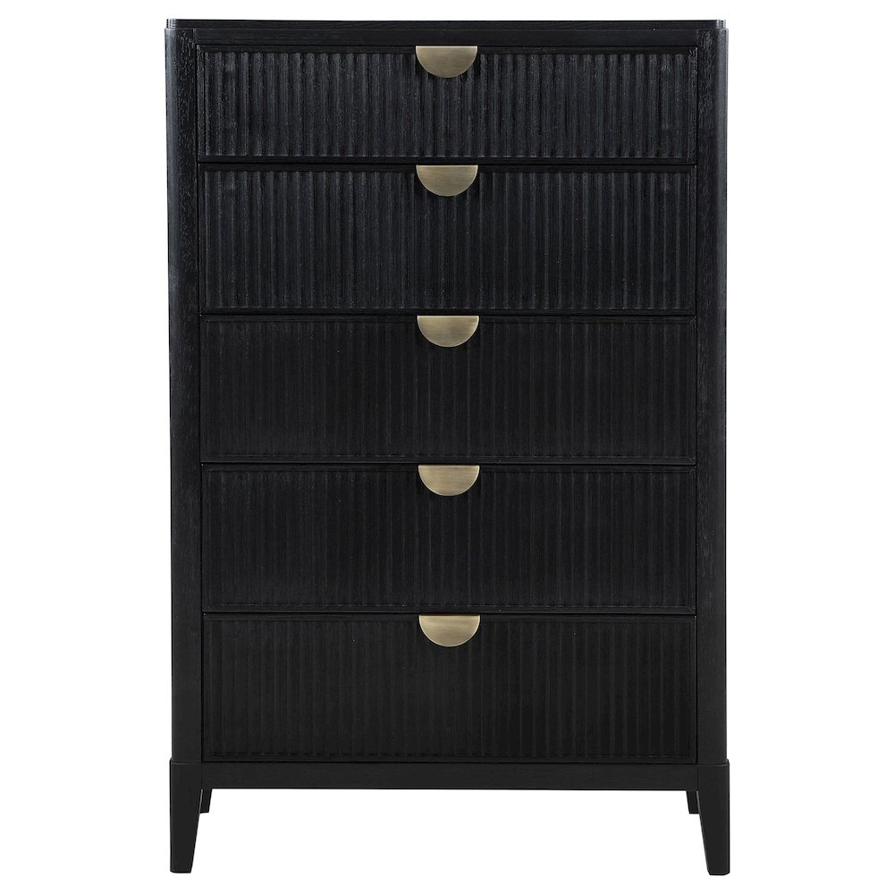 Brookmead 5-drawer Bedroom Chest Black. Picture 3
