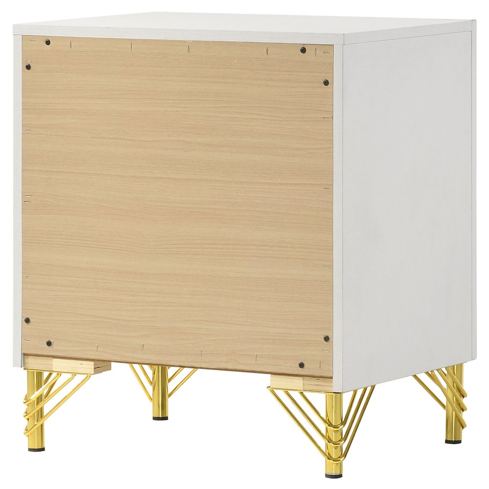 Lucia 2-drawer Nightstand Bedside Table White. Picture 8