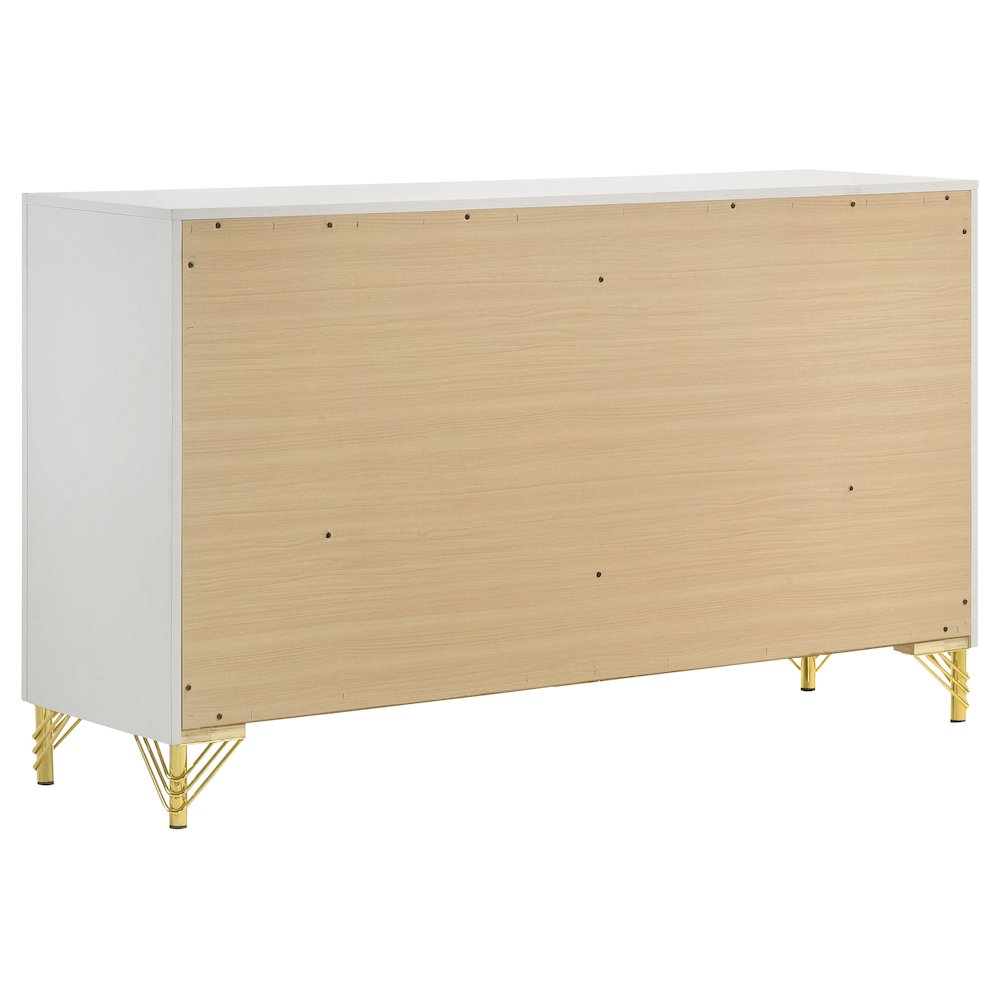 Lucia 6-drawer Dresser Cabinet White. Picture 6