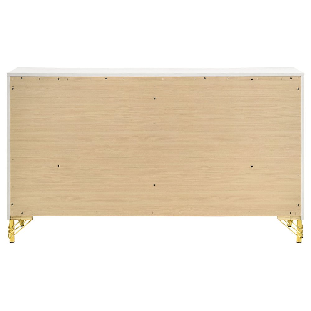 Lucia 6-drawer Dresser Cabinet White. Picture 7