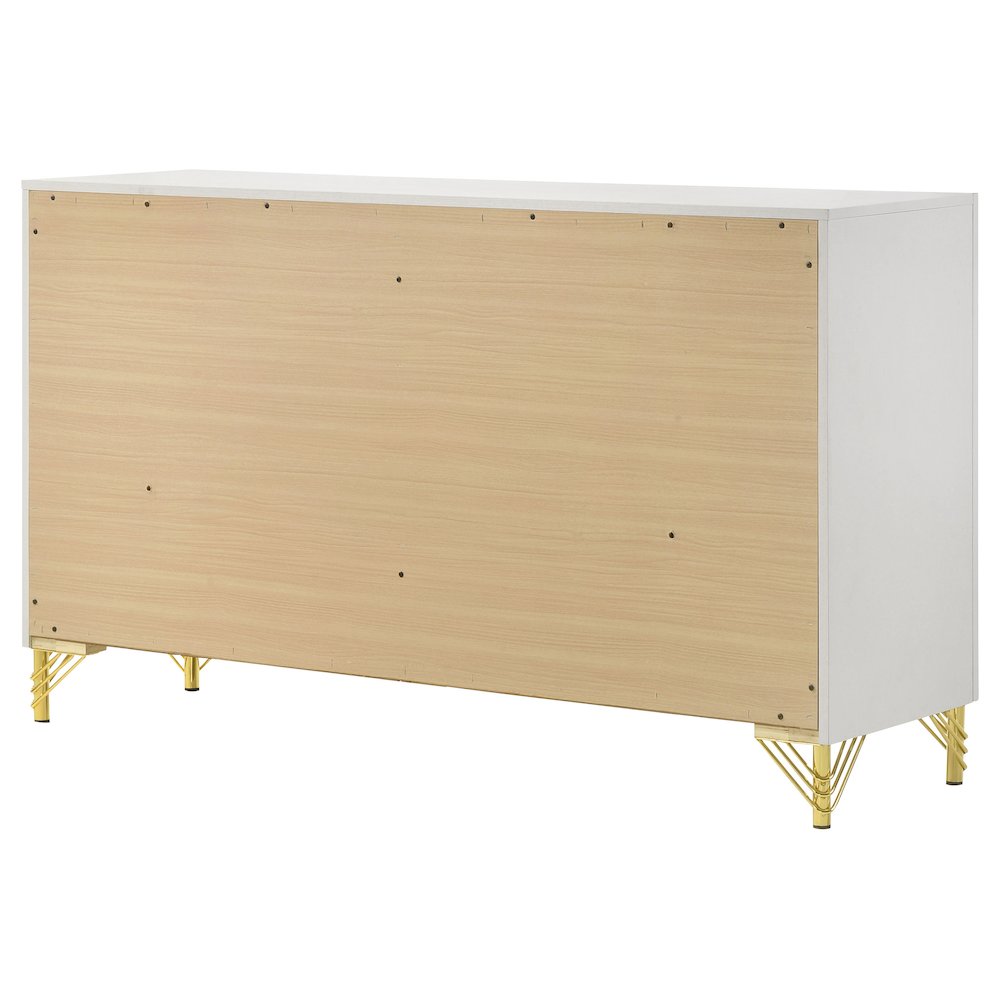 Lucia 6-drawer Dresser Cabinet White. Picture 8