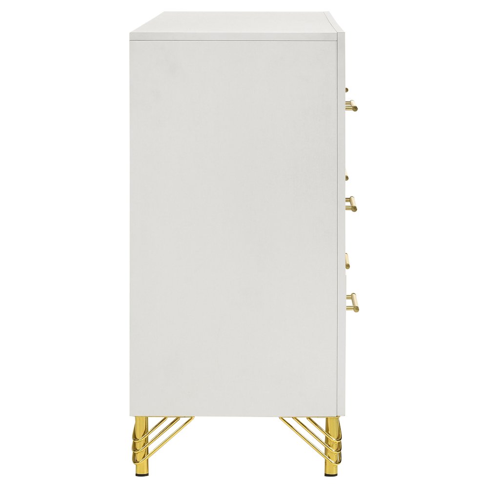 Lucia 6-drawer Dresser Cabinet White. Picture 9