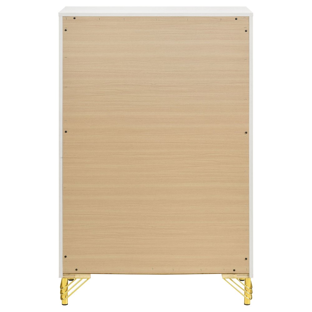 Lucia 5-drawer Bedroom Chest of Drawers White. Picture 7