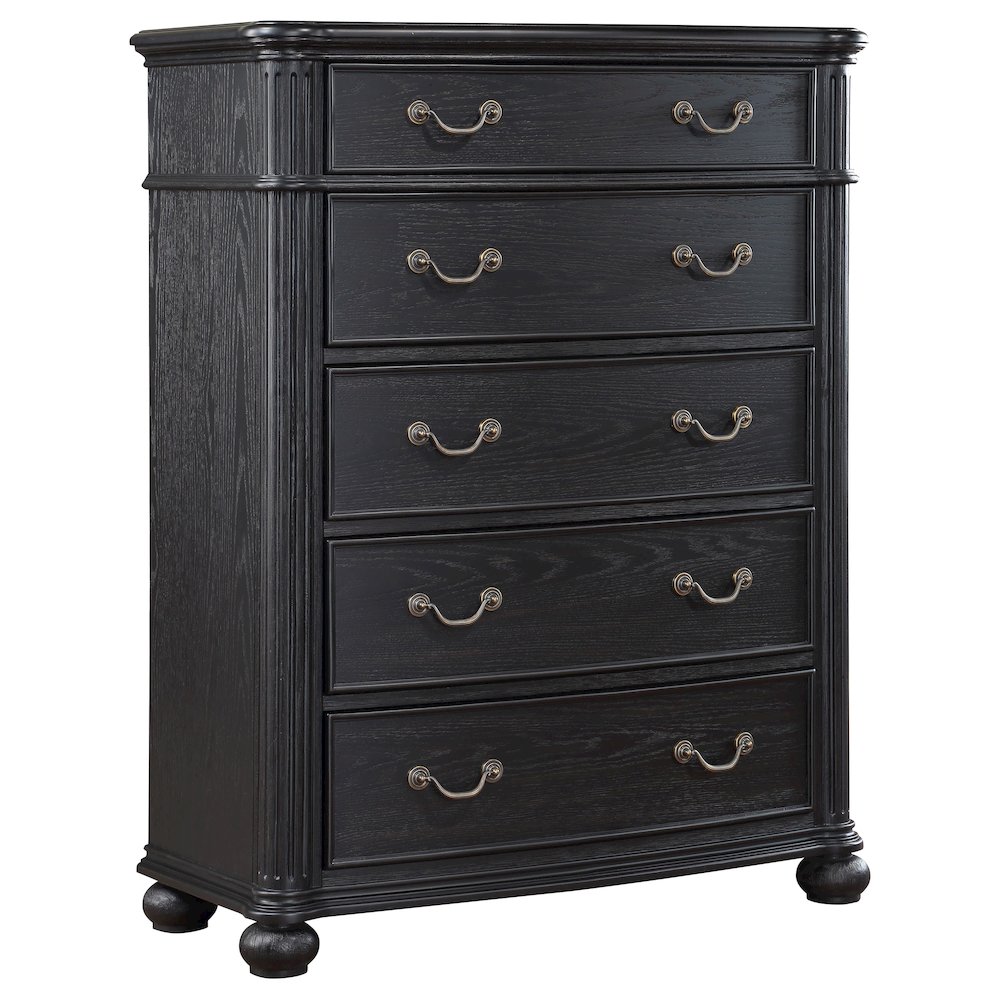 Celina 5-drawer Bedroom Chest Black. Picture 1