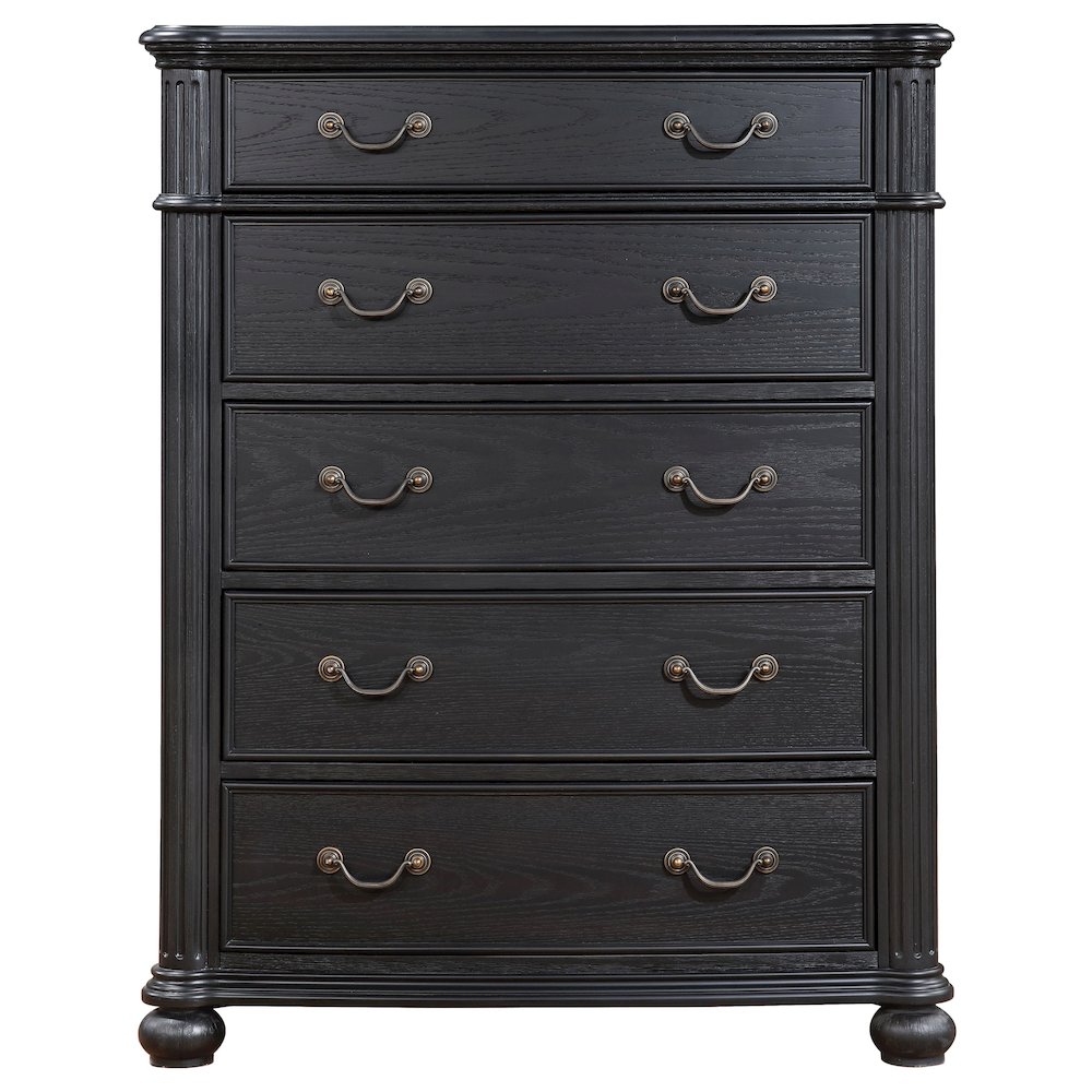 Celina 5-drawer Bedroom Chest Black. Picture 3