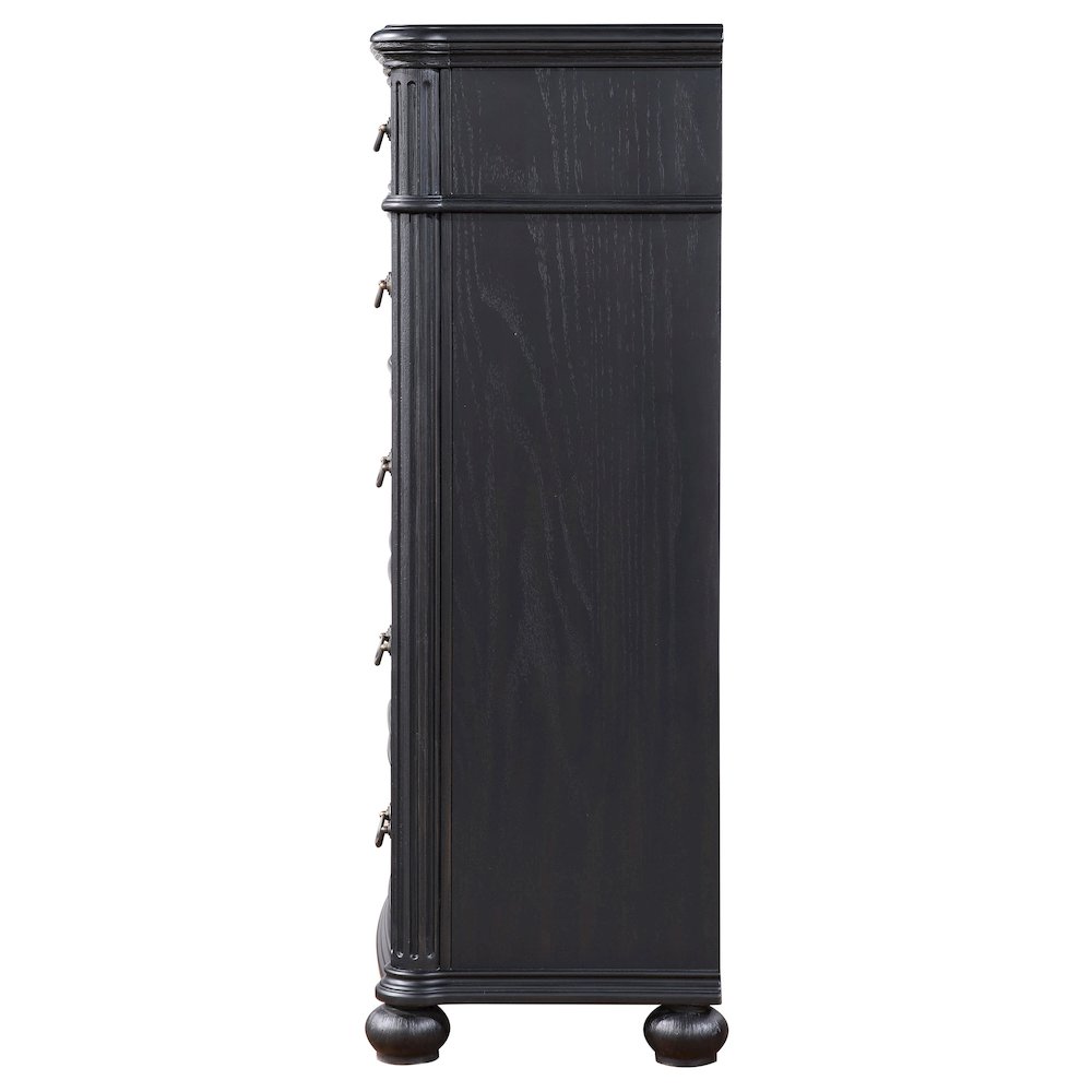 Celina 5-drawer Bedroom Chest Black. Picture 5