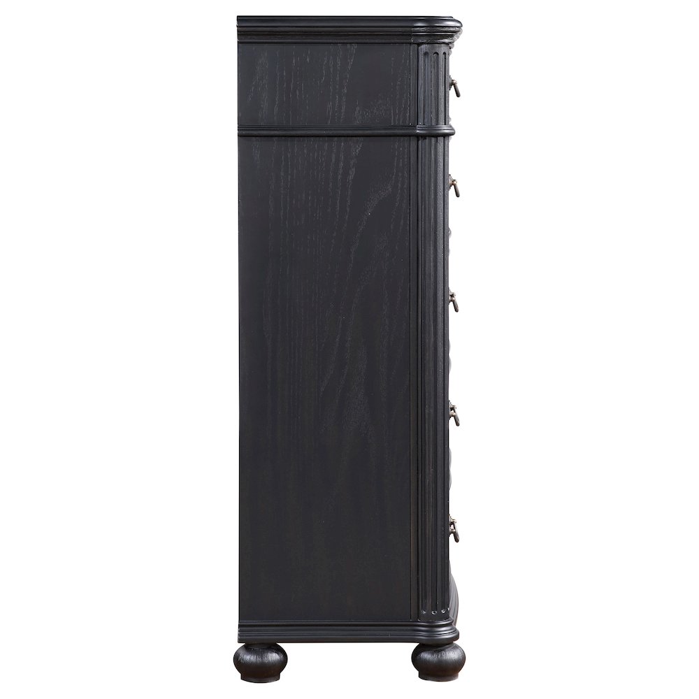 Celina 5-drawer Bedroom Chest Black. Picture 9