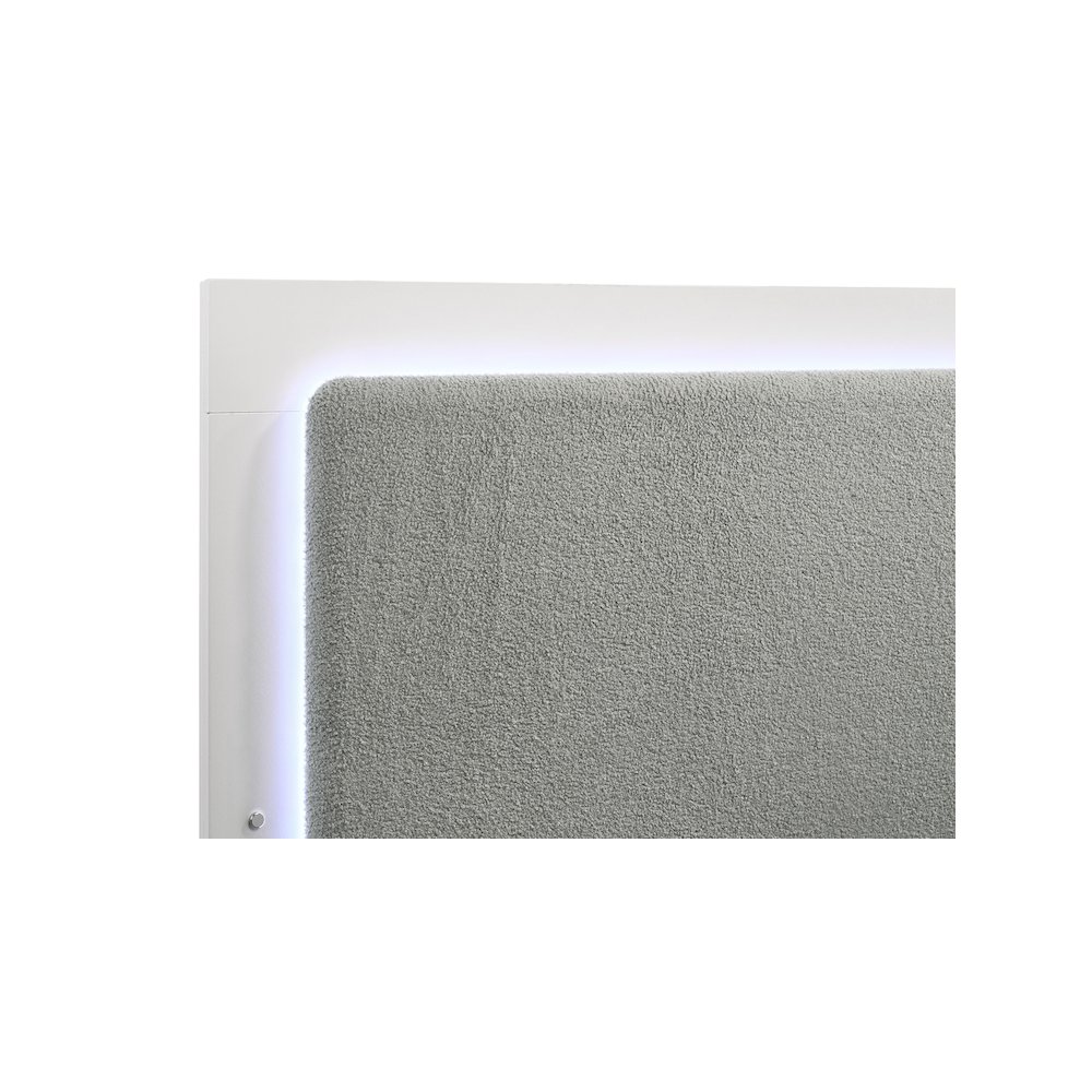 Caraway Wood Eastern King LED Panel Bed White. Picture 8