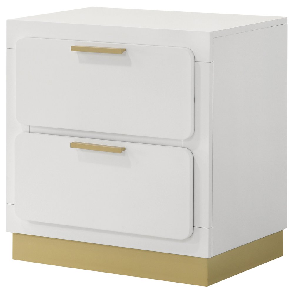Caraway 2-drawer Nightstand White. Picture 4