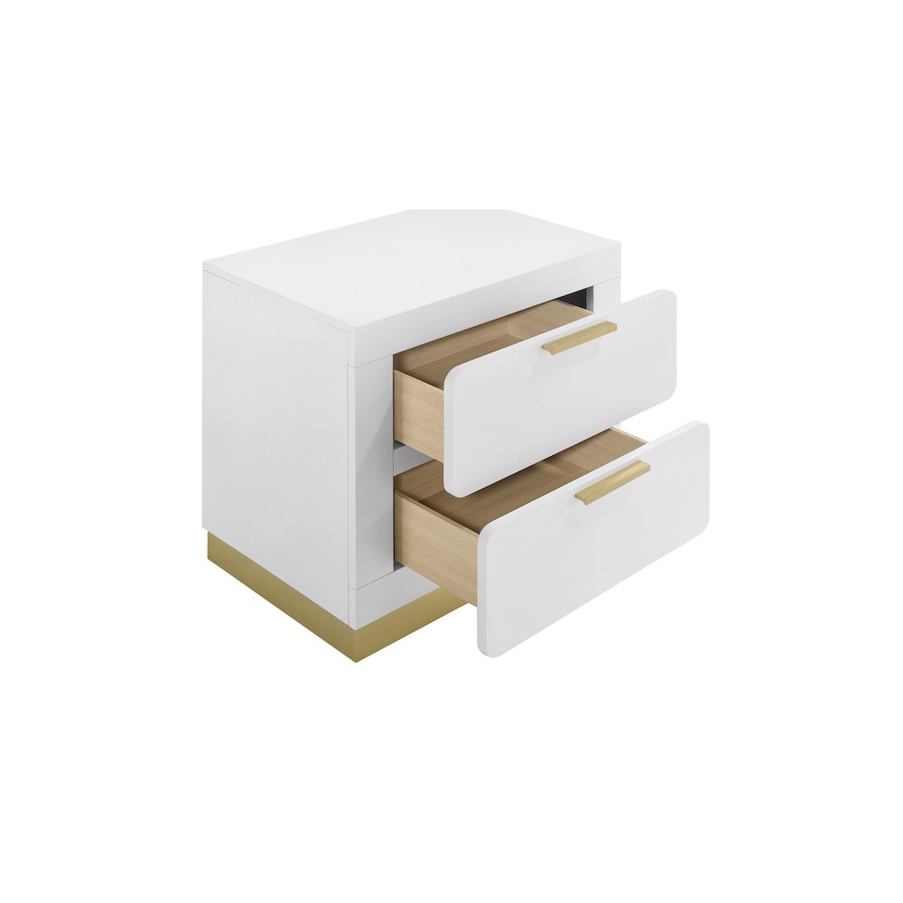 Caraway 2-drawer Nightstand White. Picture 13