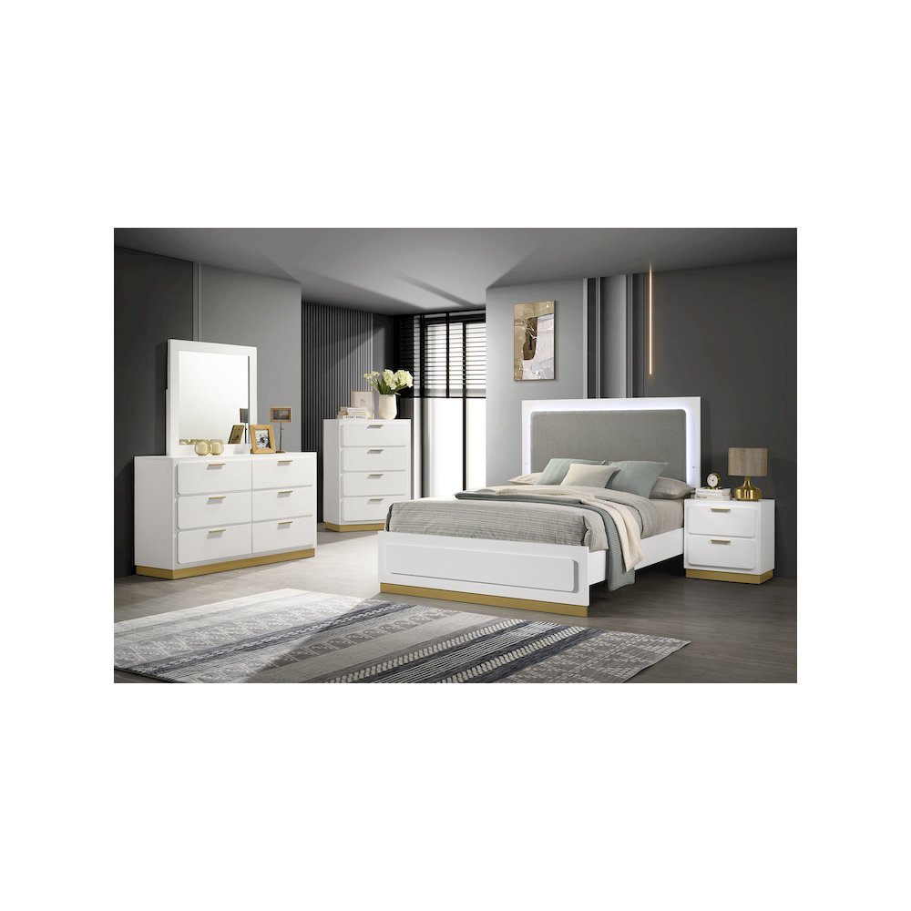 Caraway 2-drawer Nightstand White. Picture 12
