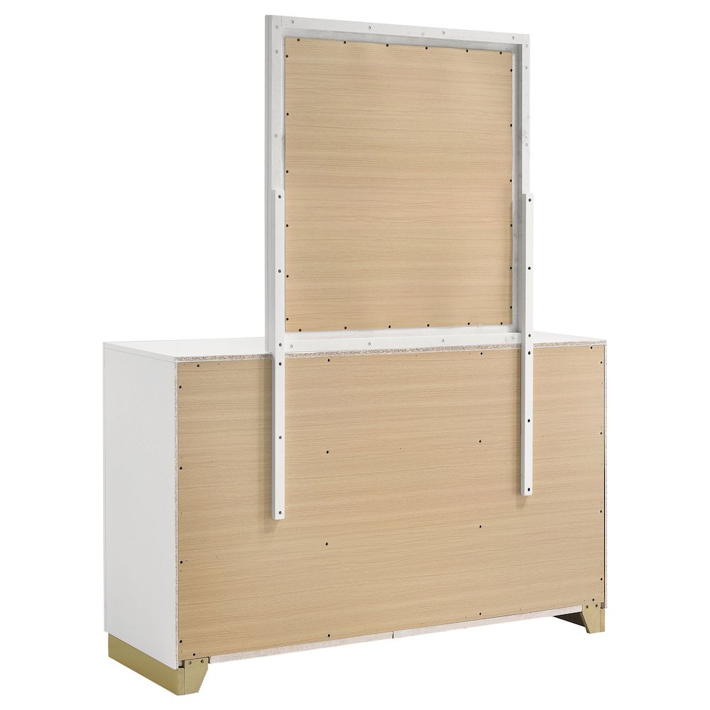 Caraway 6-drawer Dresser with Mirror White. Picture 6