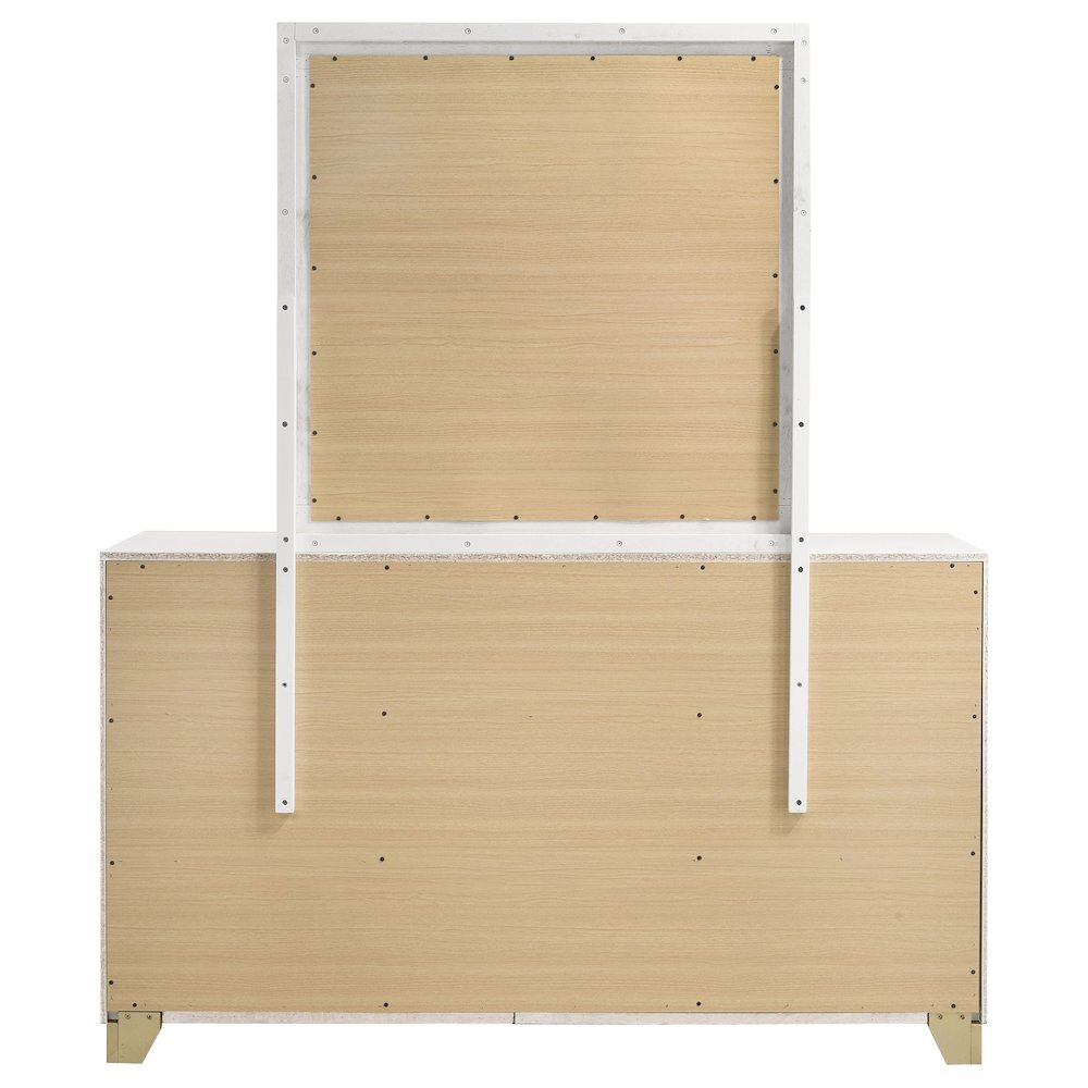 Caraway 6-drawer Dresser with Mirror White. Picture 7