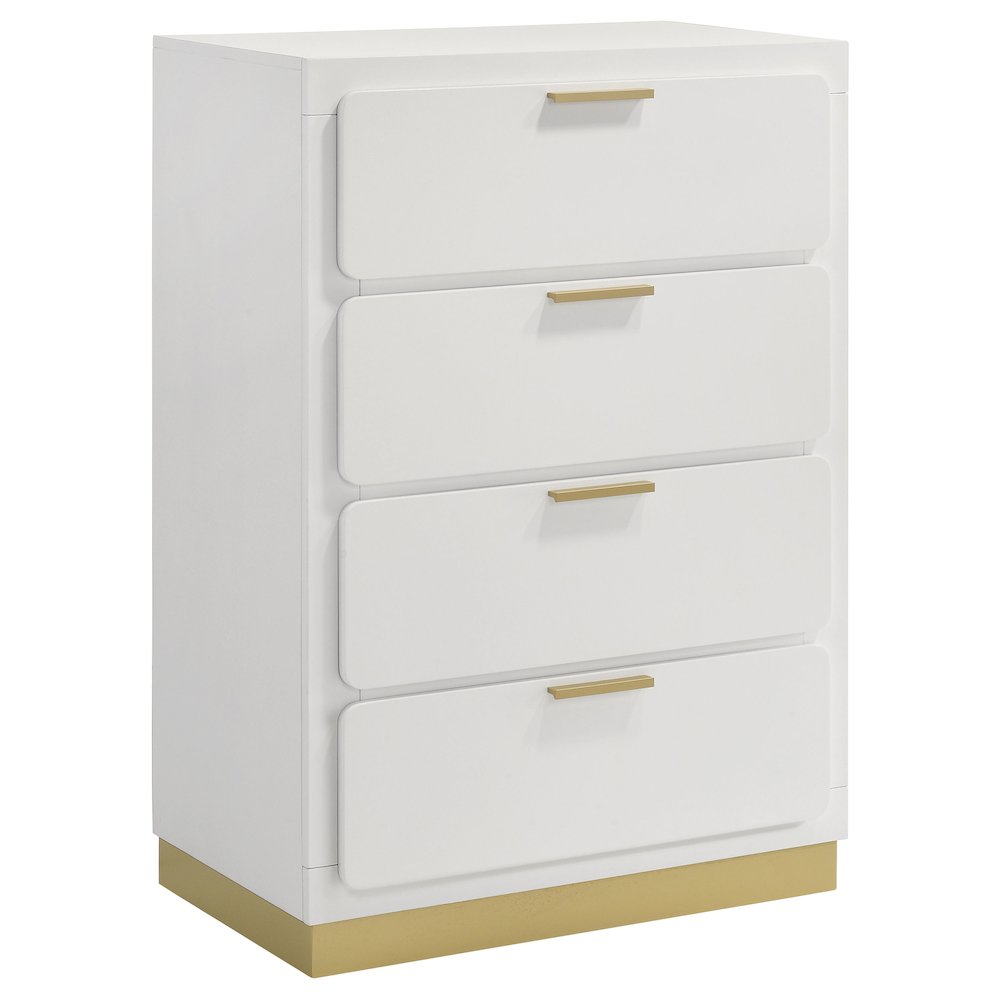 Caraway 4-drawer Bedroom Chest White. Picture 1