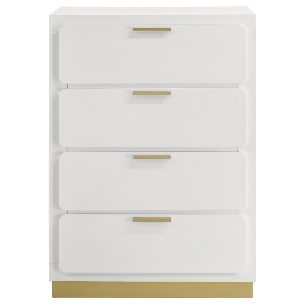 Caraway 4-drawer Bedroom Chest White. Picture 3