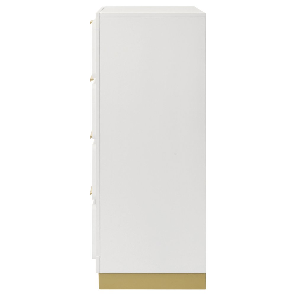 Caraway 4-drawer Bedroom Chest White. Picture 5