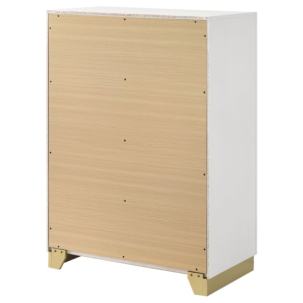 Caraway 4-drawer Bedroom Chest White. Picture 8