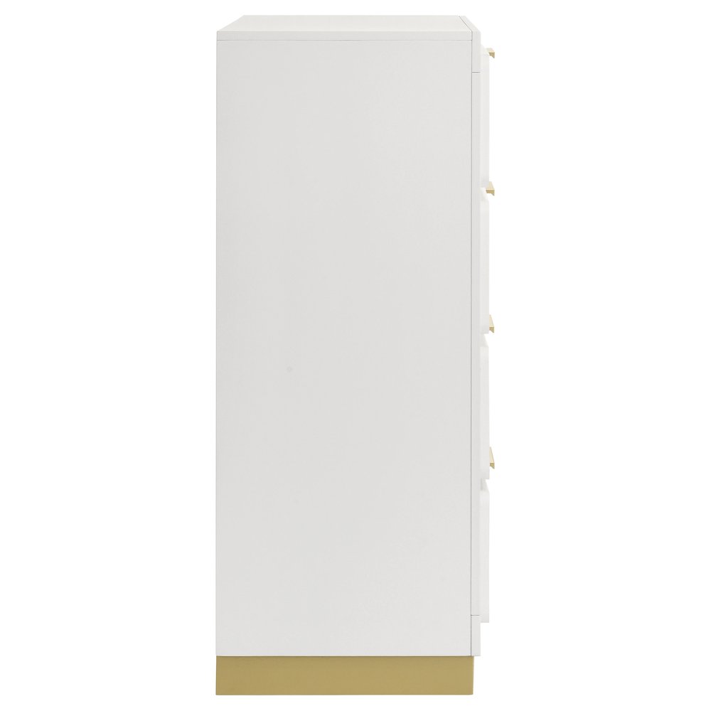 Caraway 4-drawer Bedroom Chest White. Picture 9
