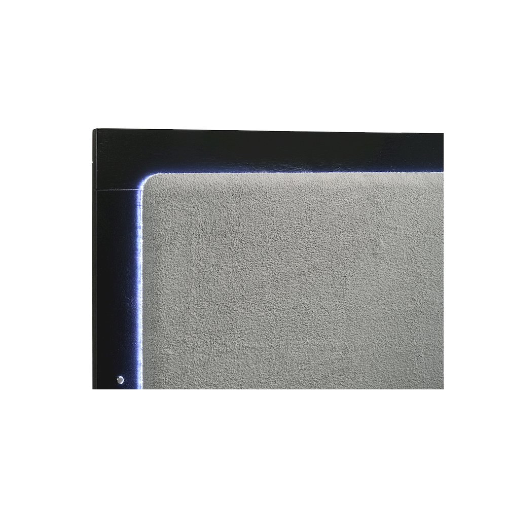 Caraway Wood California King LED Panel Bed Black. Picture 8
