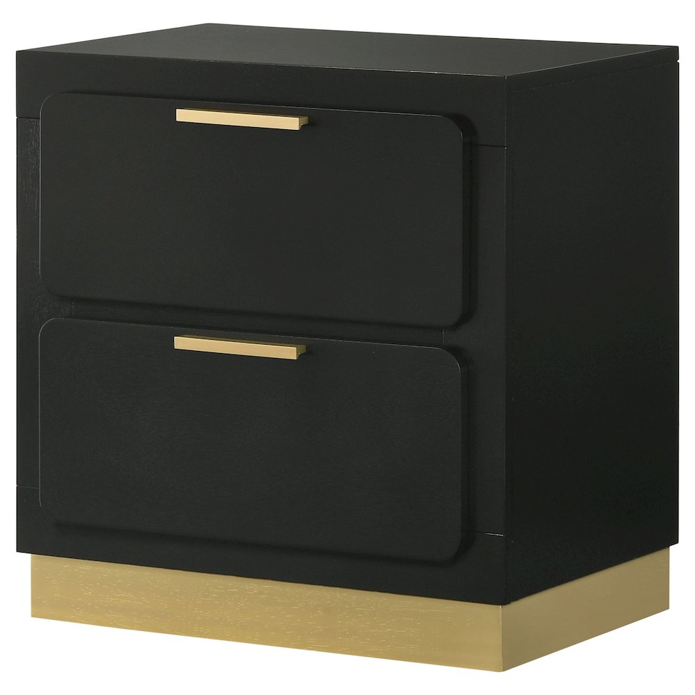 Caraway 2-drawer Nightstand Black. Picture 4