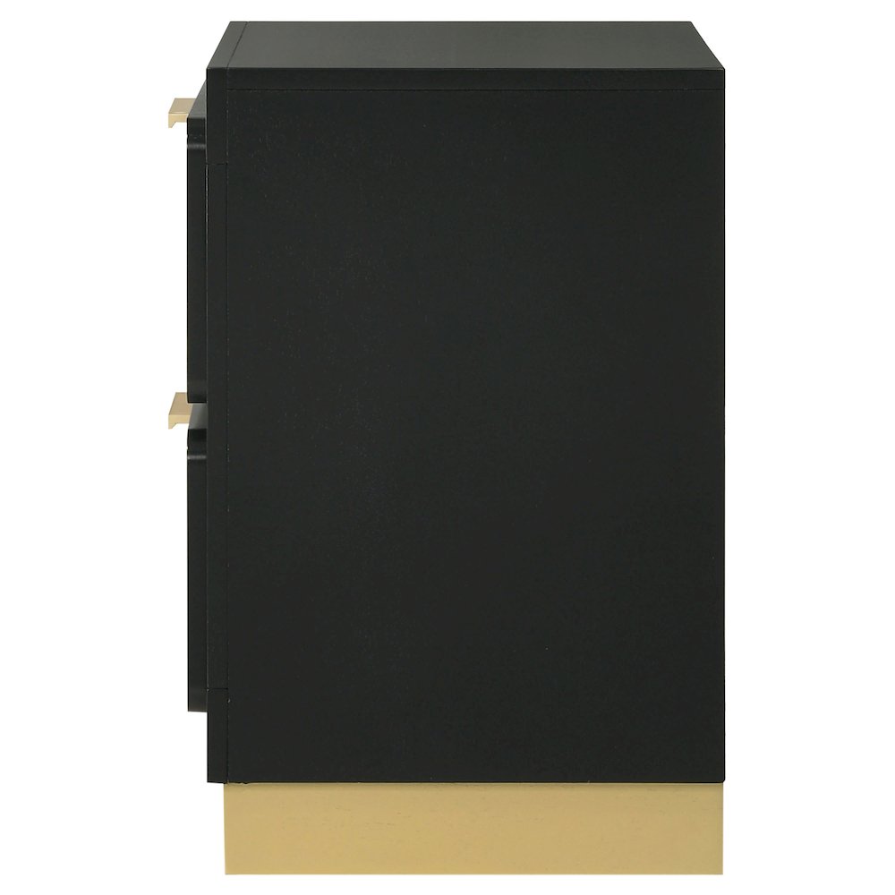 Caraway 2-drawer Nightstand Black. Picture 5
