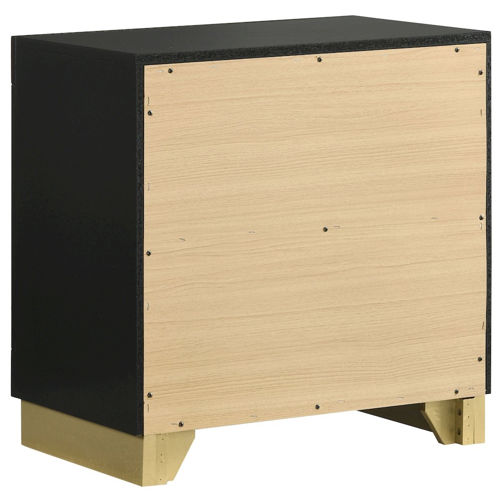 Caraway 2-drawer Nightstand Black. Picture 6