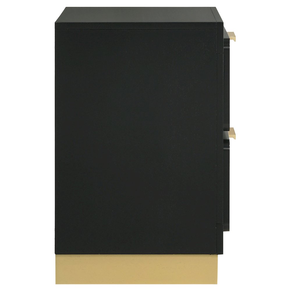 Caraway 2-drawer Nightstand Black. Picture 9