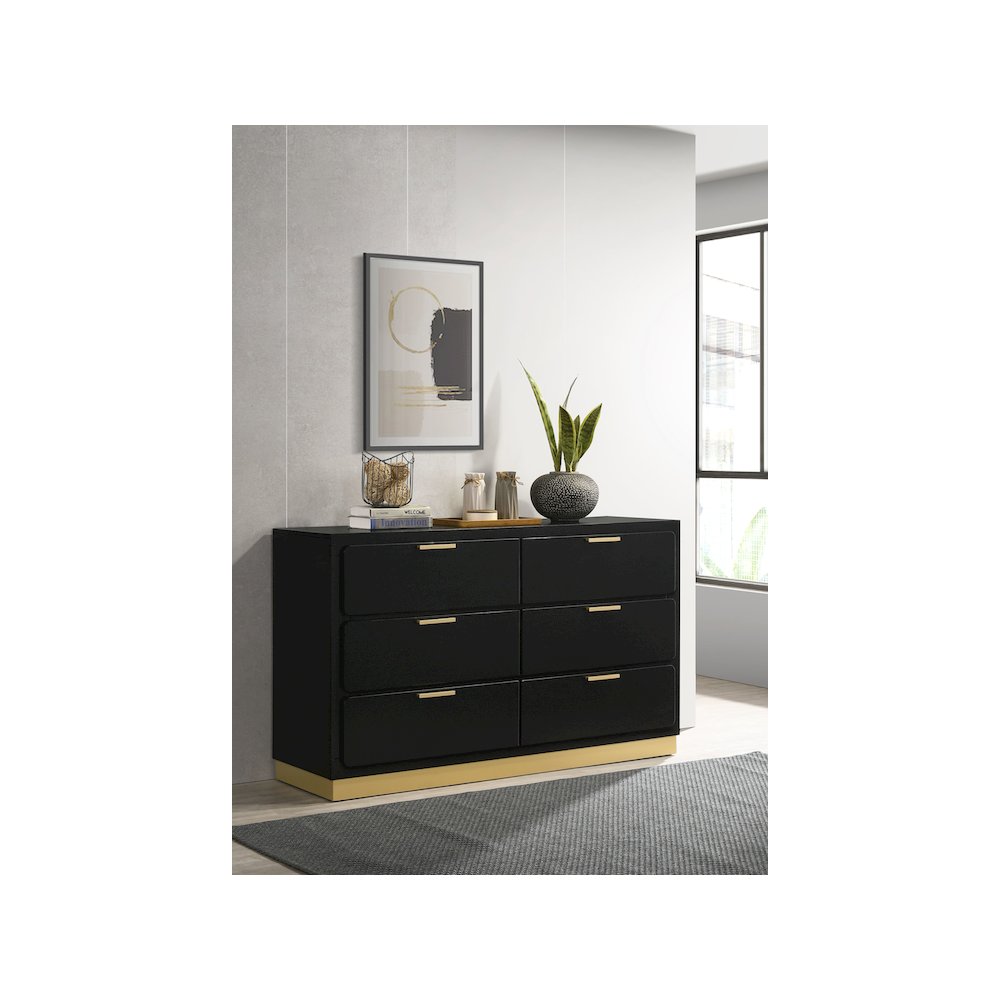 Caraway 6-drawer Dresser Black. Picture 10