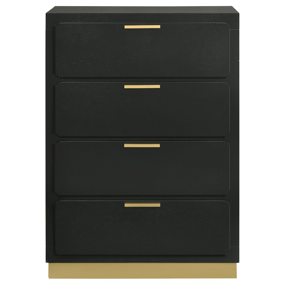 Caraway 4-drawer Bedroom Chest Black. Picture 3