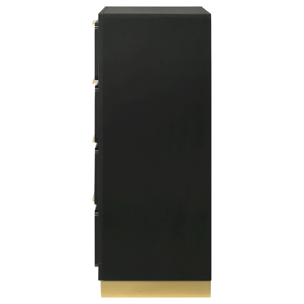 Caraway 4-drawer Bedroom Chest Black. Picture 5