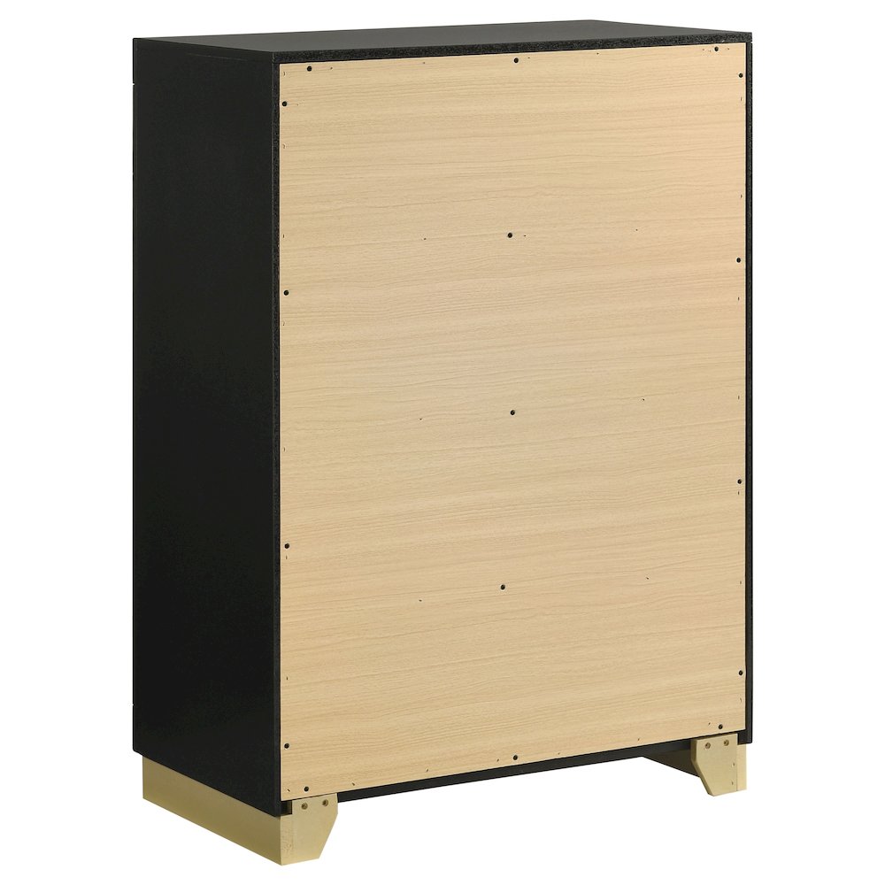 Caraway 4-drawer Bedroom Chest Black. Picture 6
