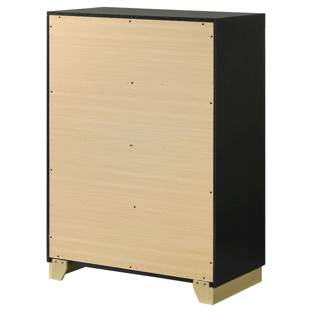 Caraway 4-drawer Bedroom Chest Black. Picture 8