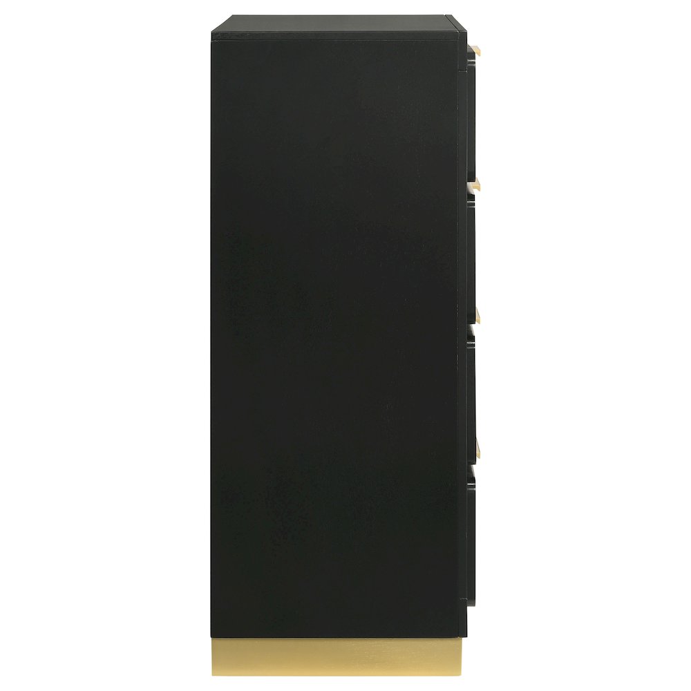 Caraway 4-drawer Bedroom Chest Black. Picture 9