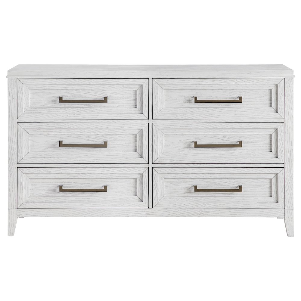 Marielle 6-drawer Bedroom Dresser Distressed White. Picture 3