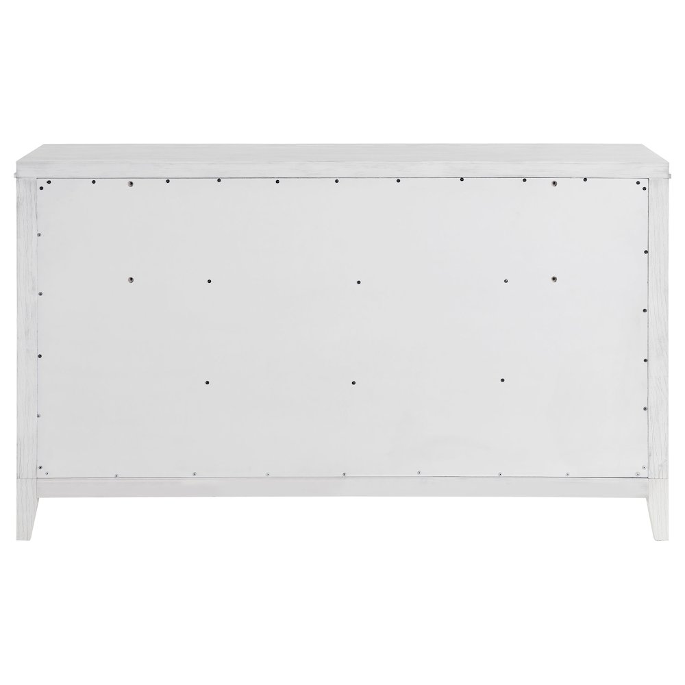 Marielle 6-drawer Bedroom Dresser Distressed White. Picture 7