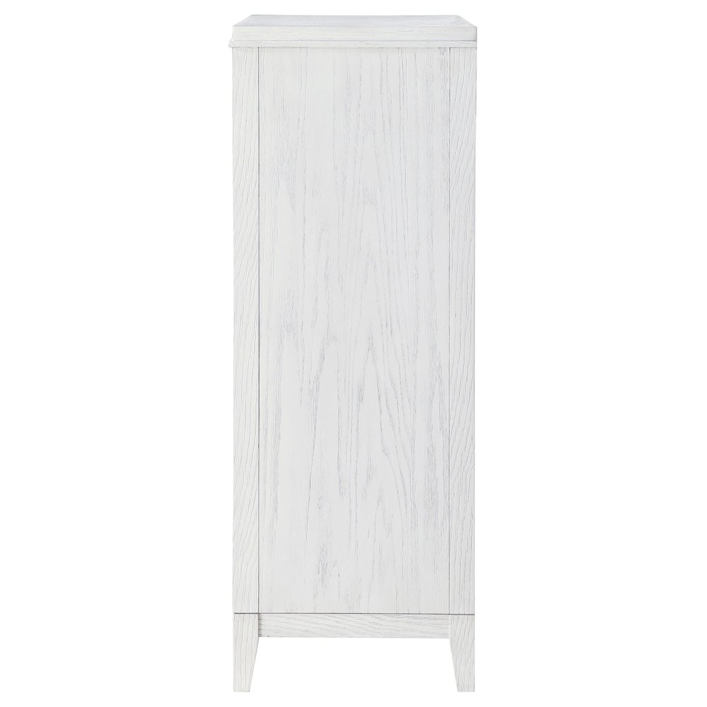 Marielle 5-drawer Bedroom Chest Distressed White. Picture 5