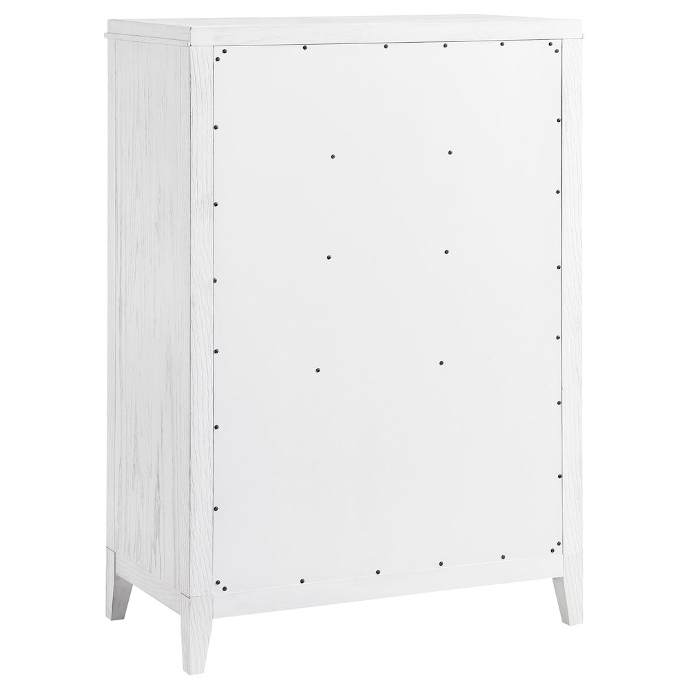 Marielle 5-drawer Bedroom Chest Distressed White. Picture 6